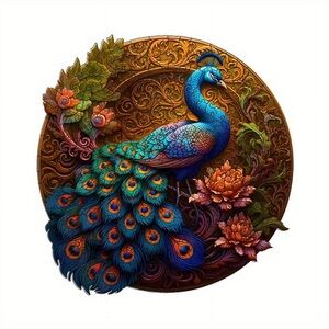 Peacock Puzzle with Vibrant Colors SMALL